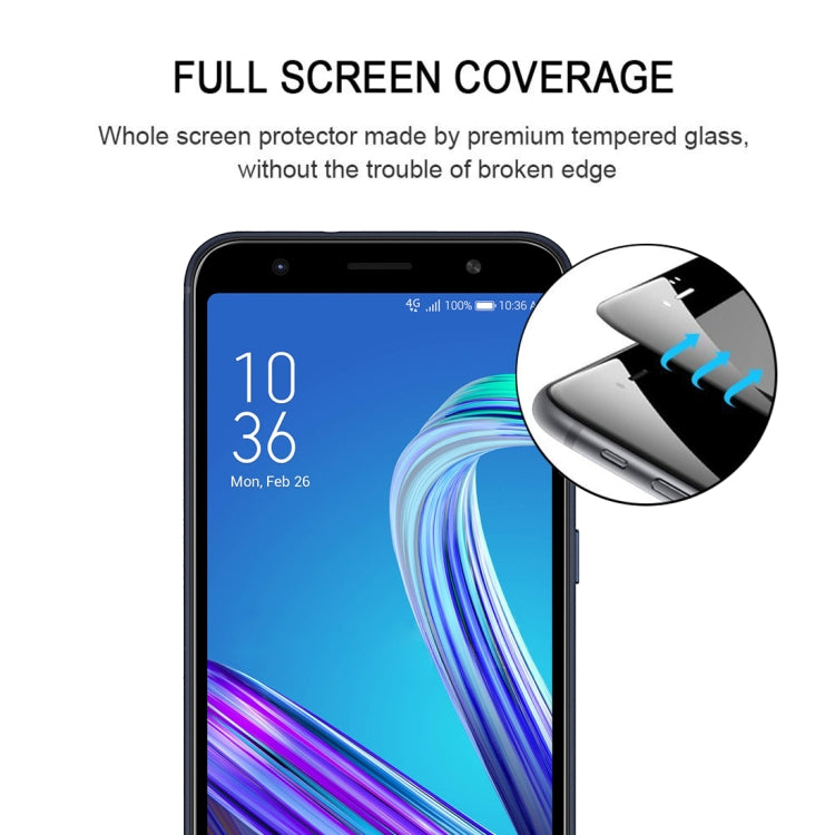 25 ชิ้นเต็มกาวฟิล์มกระจกนิรภัยแบบเต็มหน้าจอสำหรับ Asus Zenfone Max (M1) ZB555KL, For Asus Zenfone Max (M1) ZB555KL