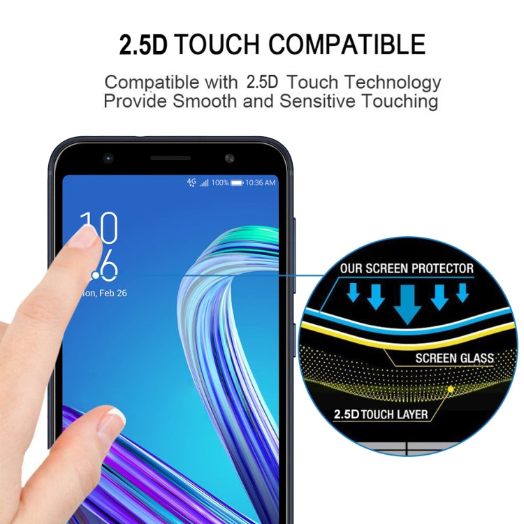25 ชิ้นเต็มกาวฟิล์มกระจกนิรภัยแบบเต็มหน้าจอสำหรับ Asus Zenfone Max (M1) ZB555KL, For Asus Zenfone Max (M1) ZB555KL