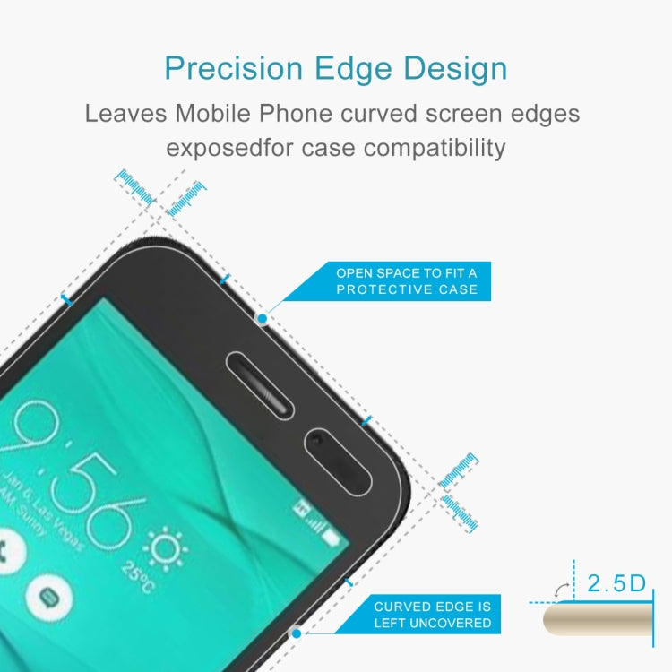 ฟิล์มกระจกนิรภัย 0.26mm 9H 2.5D สำหรับ Asus ZenFone Go / ZB452KG, For ZenFone Go / ZB452KG(1 PC)