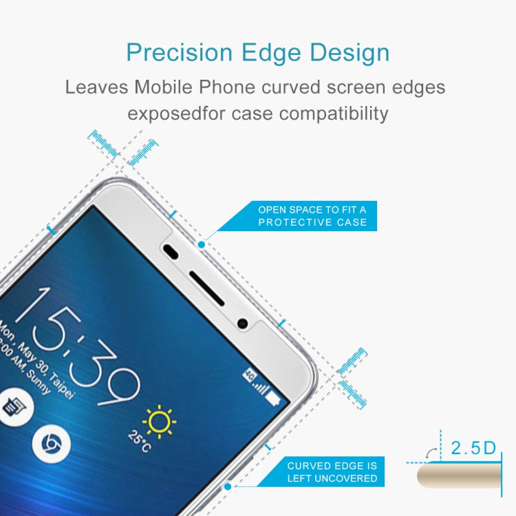ฟิล์มกระจกนิรภัย 0.26mm 9H 2.5D สำหรับ Asus Zenfone 3 Laser ZC551KL, For Zenfone 3 Laser ZC551KL(1 PC)