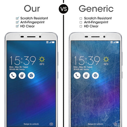 ฟิล์มกระจกนิรภัย 0.26mm 9H 2.5D สำหรับ Asus Zenfone 3 Laser ZC551KL, For Zenfone 3 Laser ZC551KL(1 PC)