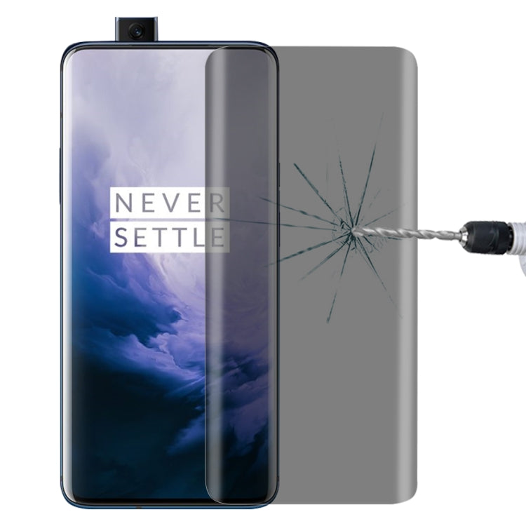ฟิล์มกระจกนิรภัยแบบเต็มหน้าจอโค้ง 9H 3D ป้องกันแสงสะท้อนสำหรับ OnePlus 7 Pro, For OnePlus 7 Pro