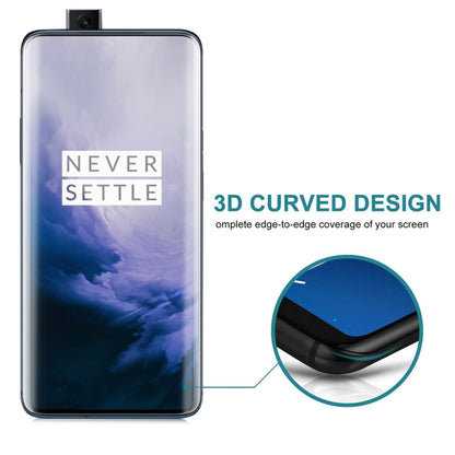 ฟิล์มกระจกนิรภัยแบบเต็มหน้าจอโค้ง 9H 3D ป้องกันแสงสะท้อนสำหรับ OnePlus 7 Pro, For OnePlus 7 Pro