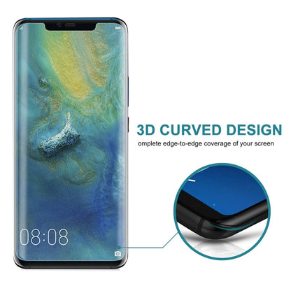ฟิล์มกระจกนิรภัยป้องกันแสงสะท้อนโค้ง 9H 3D สำหรับ Huawei Mate 20 Pro, For Huawei Mate 20 Pro