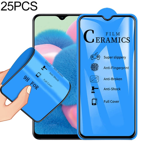 25 ชิ้นสำหรับ Samsung Galaxy A31 2.5D Full กาวเต็มฝาครอบฟิล์มเซรามิก, For Samsung Galaxy A31 (25 PCS)