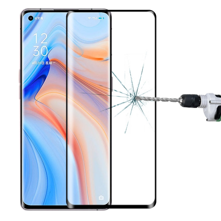 สำหรับ OPPO Reno4 Pro 3D ขอบโค้งแบบเต็มหน้าจอฟิล์มกระจกนิรภัย, For OPPO Reno4 Pro