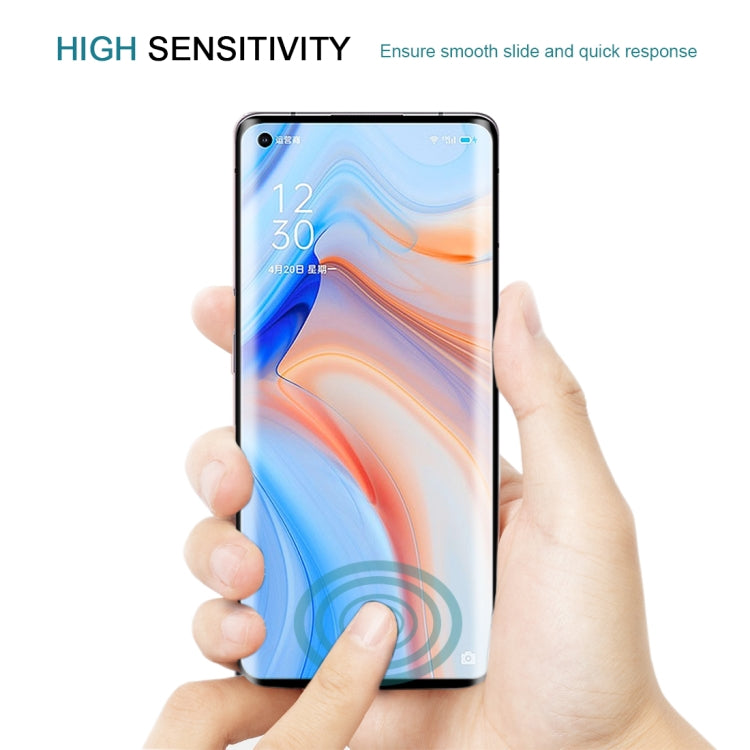 สำหรับ OPPO Reno4 Pro 3D ขอบโค้งแบบเต็มหน้าจอฟิล์มกระจกนิรภัย, For OPPO Reno4 Pro