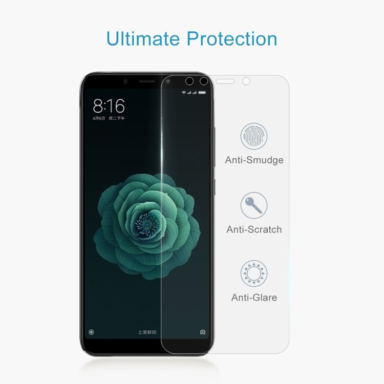 2 ชิ้น 0.26 มิลลิเมตร 9H 2.5D ฟิล์มกระจกนิรภัยสำหรับ Xiaomi Mi 6X และ A2, For Mi 6X (2 PCS)