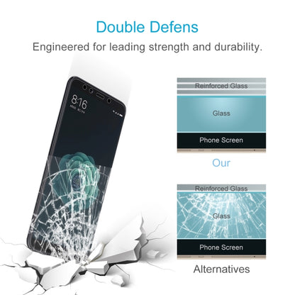 2 ชิ้น 0.26 มิลลิเมตร 9H 2.5D ฟิล์มกระจกนิรภัยสำหรับ Xiaomi Mi 6X และ A2, For Mi 6X (2 PCS)