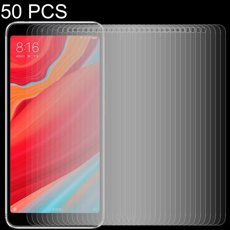 50 ชิ้น 0.26mm 9H 2.5D ฟิล์มกระจกนิรภัยสำหรับ Xiaomi Mi 6X และ A2, For Mi 6X (50 PCS)