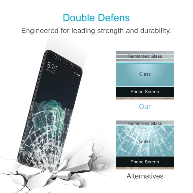 50 ชิ้น 0.26mm 9H 2.5D ฟิล์มกระจกนิรภัยสำหรับ Xiaomi Mi 6X และ A2, For Mi 6X (50 PCS)