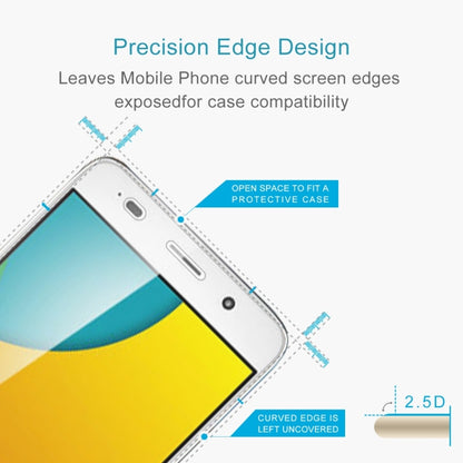 50 ชิ้น 0.26mm 9H 2.5D ฟิล์มกระจกนิรภัยสำหรับ Huawei Y6 II, For Y6 II (50 PCS)