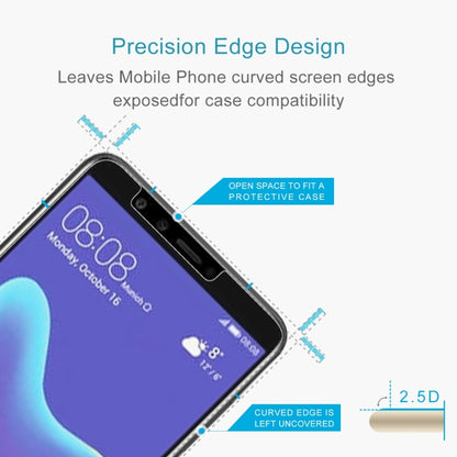 ฟิล์มกระจกนิรภัย 0.26mm 9H 2.5D สำหรับ Huawei Y9 (2018), For Y9 (2018) (1PC)