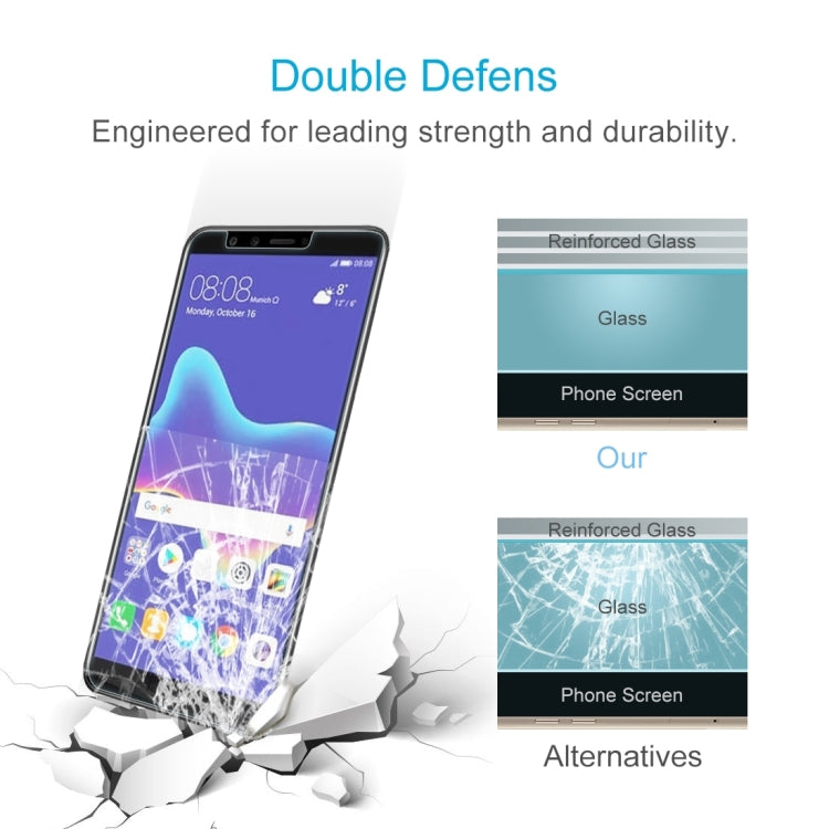 ฟิล์มกระจกนิรภัย 0.26mm 9H 2.5D สำหรับ Huawei Y9 (2018), For Y9 (2018) (1PC)
