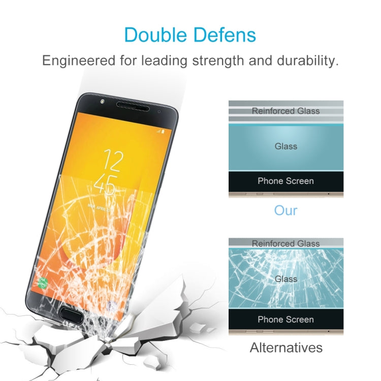 10 ชิ้น 0.26mm 9H 2.5D ฟิล์มกระจกนิรภัยสำหรับ Galaxy J7 Duo, For Galaxy J7 Duo (10 PCS)