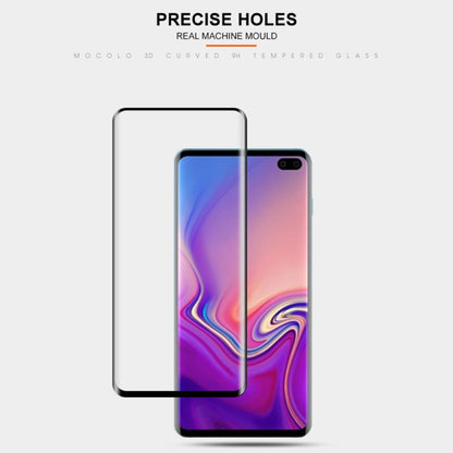 mocolo 0.33mm 9H 3D Round Edge ฟิล์มกระจกนิรภัยสำหรับ Galaxy S10 ไม่รองรับการปลดล็อคด้วยลายนิ้วมือ, For Samsung Galaxy S10