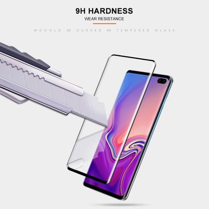 mocolo 0.33mm 9H 3D Round Edge ฟิล์มกระจกนิรภัยสำหรับ Galaxy S10 ไม่รองรับการปลดล็อคด้วยลายนิ้วมือ, For Samsung Galaxy S10