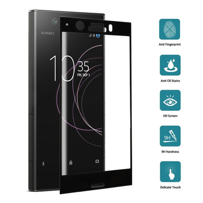 สำหรับ Sony Xperia XZ1 ขนาดกะทัดรัด 0.26 มม. 9H ความแข็งพื้นผิว 3D เต็มหน้าจอกระจกกันรอยหน้าจอ, Sony Xperia XZ1 Compact