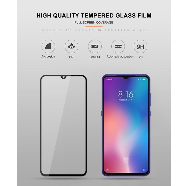 mocolo 0.33mm 9H 2.5D ผ้าไหมพิมพ์ฟิล์มกระจกนิรภัยสำหรับ Xiaomi Mi 9, Xiaomi Mi 9