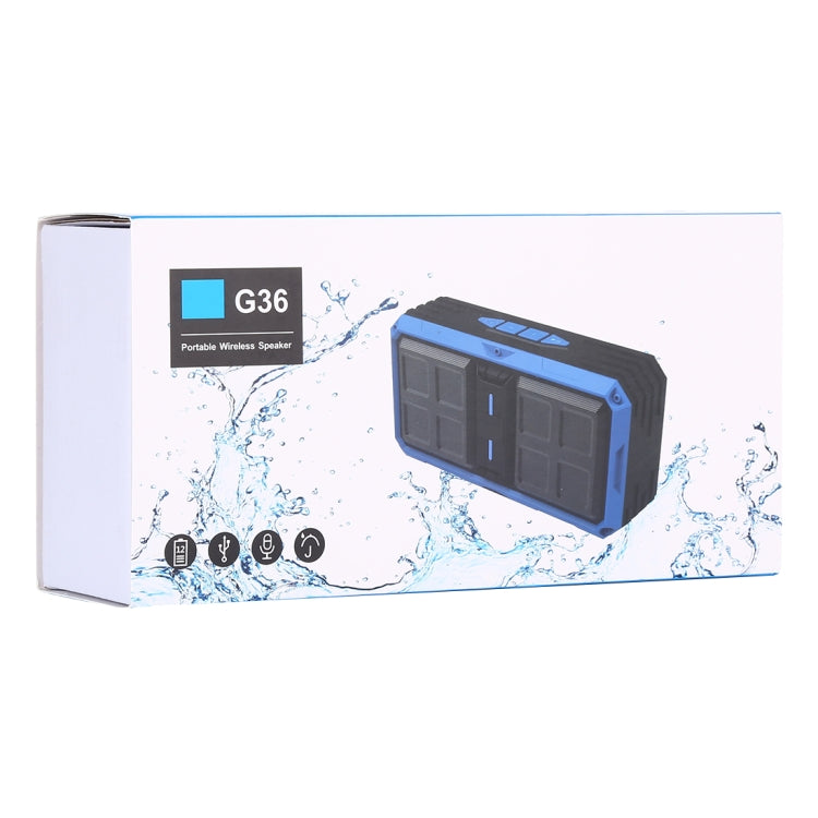 ลำโพง Bluetooth ไร้สายแบบพกพา G36 DC 5V พร้อมการโทรแบบแฮนด์ฟรี รองรับ USB และการ์ด TF และ Aux และ FM ขนาด 3.5 มม., G36