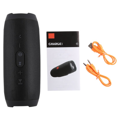 Charge3 Life ลำโพงสเตอริโอ Bluetooth กันน้ำ, ไมโครโฟนในตัว, รองรับการโทรแบบแฮนด์ฟรี & การ์ด TF และ AUX IN และ Power Bank