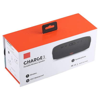 Charge3 Life ลำโพงสเตอริโอ Bluetooth กันน้ำ, ไมโครโฟนในตัว, รองรับการโทรแบบแฮนด์ฟรี & การ์ด TF และ AUX IN และ Power Bank