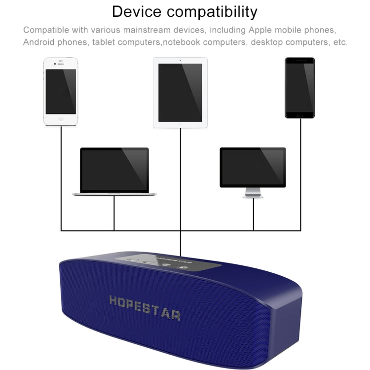 HOPESTAR H11 มินิแบบพกพากระต่ายลำโพงไร้สายบลูทูธ, ไมโครโฟนในตัว, รองรับ AUX / แฮนด์ฟรี / FM / TF, H11