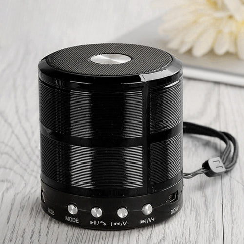 ลำโพง Bluetooth WS-887 พร้อมเชือกเส้นเล็ก รองรับการโทรแบบแฮนด์ฟรี & ดิสก์ FM & U & การ์ด TF และ AUX