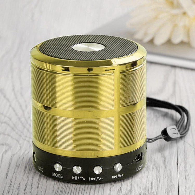 ลำโพง Bluetooth WS-887 พร้อมเชือกเส้นเล็ก รองรับการโทรแบบแฮนด์ฟรี & ดิสก์ FM & U & การ์ด TF และ AUX