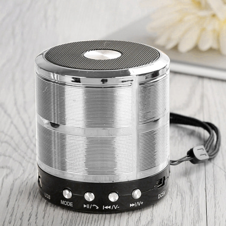 ลำโพง Bluetooth WS-887 พร้อมเชือกเส้นเล็ก รองรับการโทรแบบแฮนด์ฟรี & ดิสก์ FM & U & การ์ด TF และ AUX