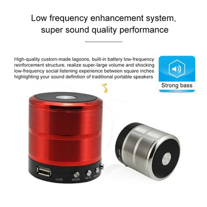 ลำโพง Bluetooth WS-887 พร้อมเชือกเส้นเล็ก รองรับการโทรแบบแฮนด์ฟรี & ดิสก์ FM & U & การ์ด TF และ AUX
