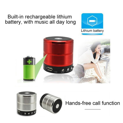 ลำโพง Bluetooth WS-887 พร้อมเชือกเส้นเล็ก รองรับการโทรแบบแฮนด์ฟรี & ดิสก์ FM & U & การ์ด TF และ AUX