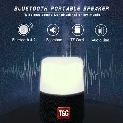 T&G TG168 ลำโพงสเตอริโอไร้สาย Bluetooth V5.0 แบบพกพาพร้อมที่จับ, ไมโครโฟนในตัว, รองรับไฟ LED กระพริบและการ์ด TF และดิสก์ U และ AUX IN และ FM, TG168