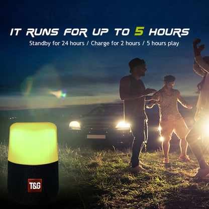 T&G TG168 ลำโพงสเตอริโอไร้สาย Bluetooth V5.0 แบบพกพาพร้อมที่จับ, ไมโครโฟนในตัว, รองรับไฟ LED กระพริบและการ์ด TF และดิสก์ U และ AUX IN และ FM, TG168