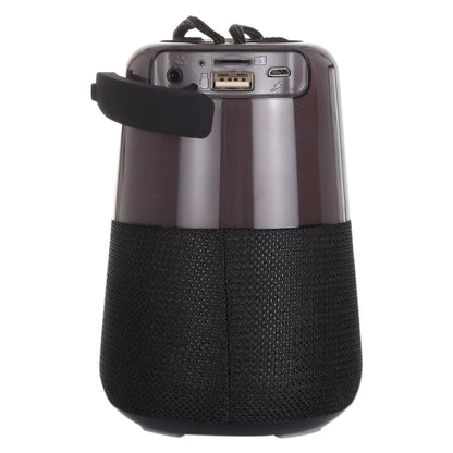 T&G TG168 ลำโพงสเตอริโอไร้สาย Bluetooth V5.0 แบบพกพาพร้อมที่จับ, ไมโครโฟนในตัว, รองรับไฟ LED กระพริบและการ์ด TF และดิสก์ U และ AUX IN และ FM, TG168
