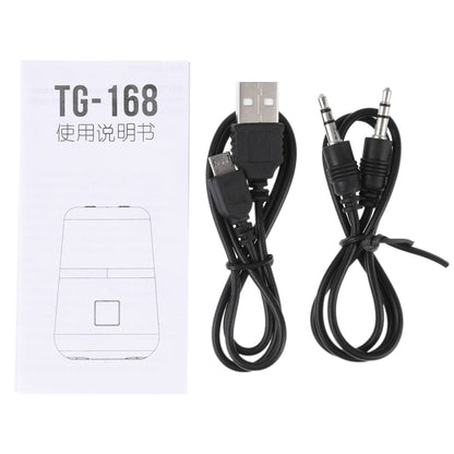 T&G TG168 ลำโพงสเตอริโอไร้สาย Bluetooth V5.0 แบบพกพาพร้อมที่จับ, ไมโครโฟนในตัว, รองรับไฟ LED กระพริบและการ์ด TF และดิสก์ U และ AUX IN และ FM, TG168