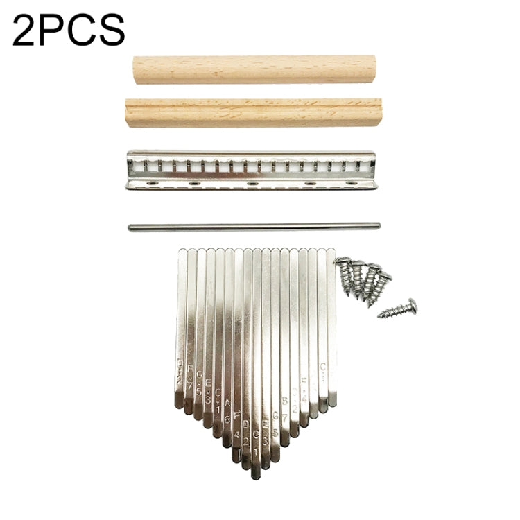 2 ชิ้น 17 โทนนิ้วหัวแม่มือเปียโนคีย์ Kalimba เลือกชุดอุปกรณ์เสริม, 2 PCS 17 Tone