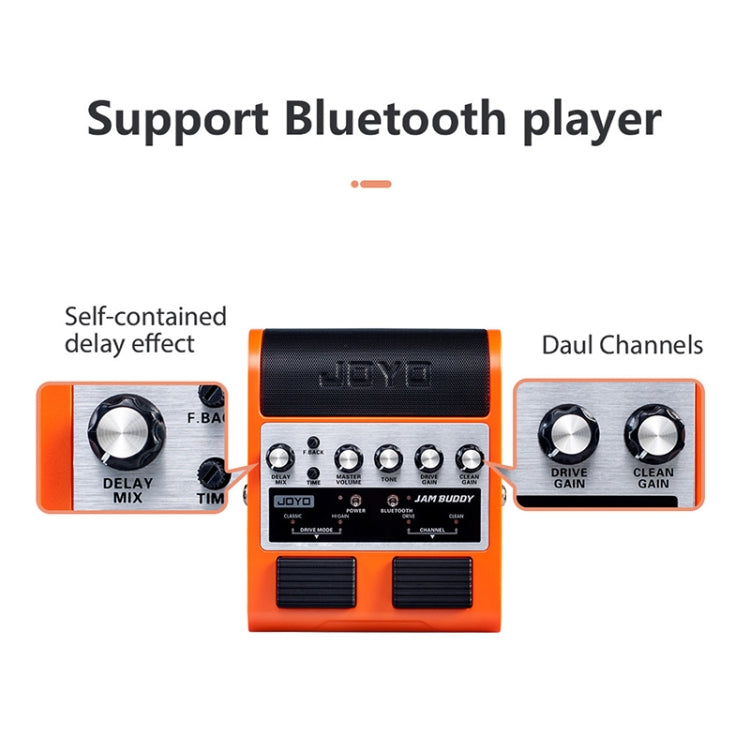JOYO JAM BUDDY Bluetooth 4.0 Dual Channel พร้อมเอฟเฟกต์การชาร์จลำโพงกีตาร์ขนาดเล็ก