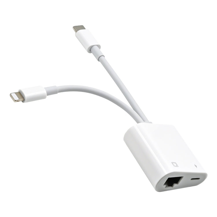 NK-1035 Pro 2 in 1 USB-C / Type-C + 8 พินชายกับ RJ45 + 8 พินชาร์จอะแดปเตอร์อินเทอร์เฟซหญิง, NK-1035 Pro