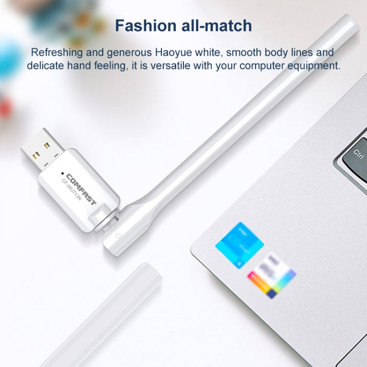 COMFAST CF-WU713N 300Mbps Wifi อะแดปเตอร์เครือข่าย USB, CF-WU713N