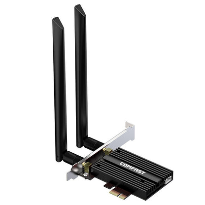 COMFAST CF-AX210 PRO 5374Mbps Tri-band + บลูทูธ 5.2 ไร้สาย WiFi6E การ์ดเครือข่าย PCI-E พร้อมอ่างความร้อน, CF-AX210 PRO