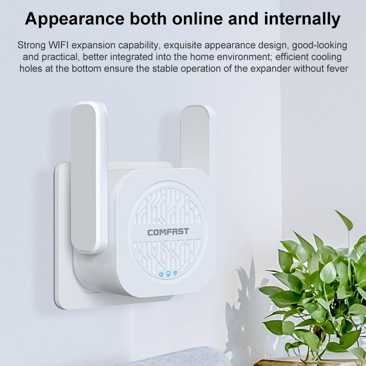 COMFAST CF-WR765AC 1200Mbps Dual Band Wireless Repeater Amplifier พร้อมเสาอากาศภายนอก, CF-WR765AC