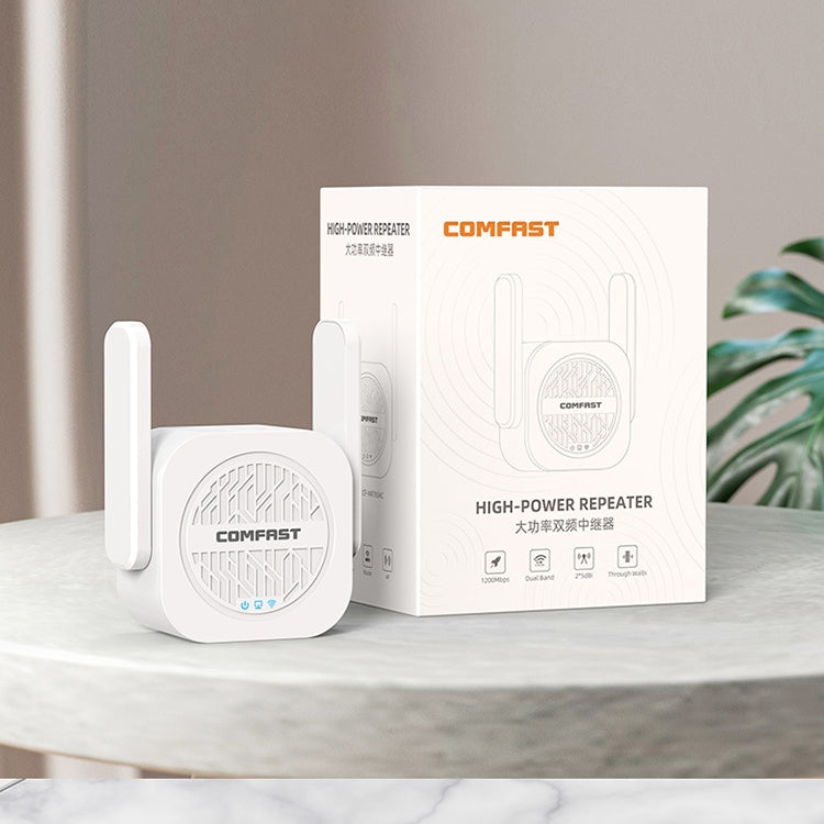 COMFAST CF-WR765AC 1200Mbps Dual Band Wireless Repeater Amplifier พร้อมเสาอากาศภายนอก, CF-WR765AC