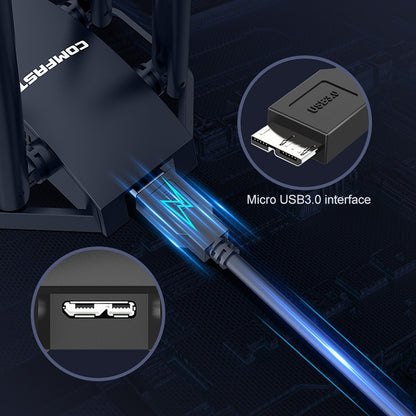 COMFAST CF-966AX ฟรีไดรฟ์ Dual Band 1800Mbps USB3.0 High Power Wireless WiFi 6 Adapter, CF-966AX