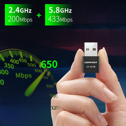 COMFAST CF-813B 650Mbps Dual-band Bluetooth Wifi อะแดปเตอร์เครือข่าย USB, CF-813B