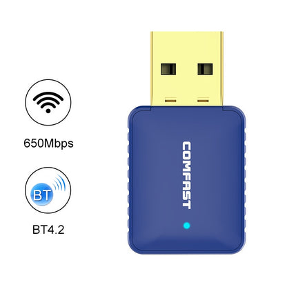 COMFAST CF-726B 650Mbps Dual-band Bluetooth Wifi ตัวรับสัญญาณอะแดปเตอร์เครือข่าย USB, CF-726B