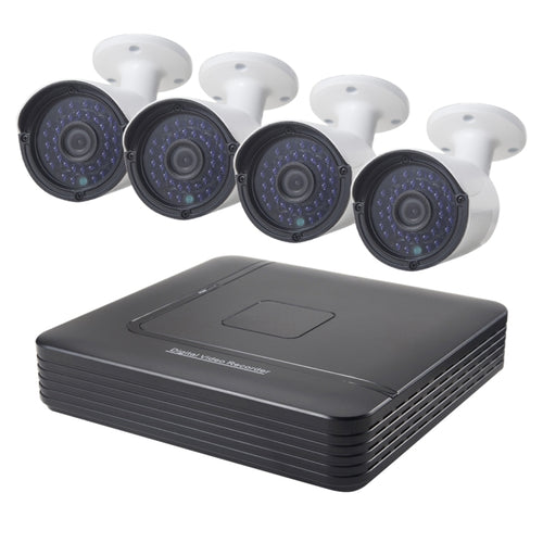 A4B2 4Ch Bullet IP Camera NVR Kit, รองรับการมองเห็นตอนกลางคืน / การตรวจจับความเคลื่อนไหว, ระยะ IR: 20 ม., A4B2/Kit 720P, A4B2/Kit 1080P, A4B2/Kit 960P