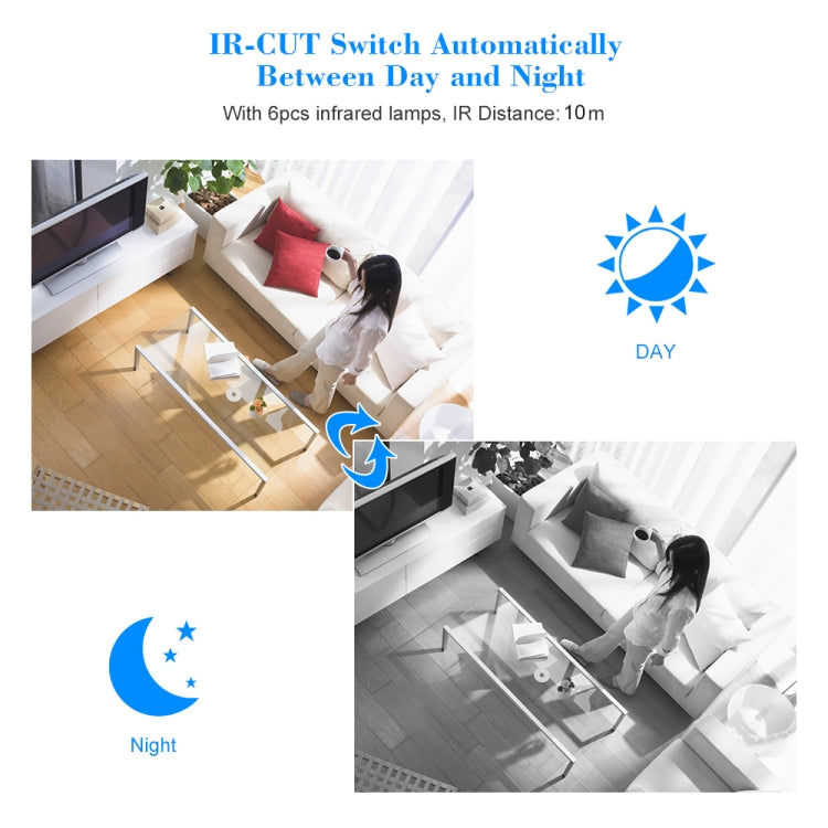VESAFE VS-DC01 ความปลอดภัย HD 720P กล้อง IP ไร้สาย Wifi สองทางเสียง, รองรับการมองเห็นตอนกลางคืนและการตรวจจับ PIR และการ์ด TF, กันน้ำ IP54, VS-DC01