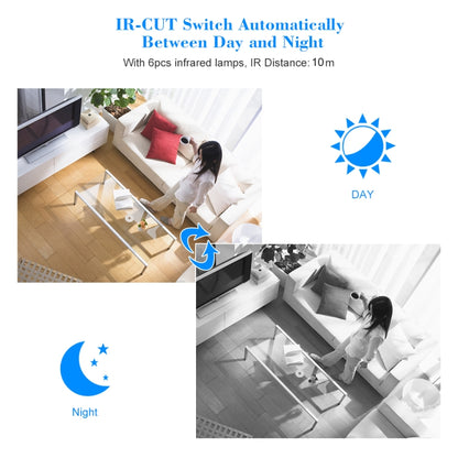 VESAFE VS-DC01 ความปลอดภัย HD 720P กล้อง IP ไร้สาย Wifi สองทางเสียง, รองรับการมองเห็นตอนกลางคืนและการตรวจจับ PIR และการ์ด TF, กันน้ำ IP54, VS-DC01