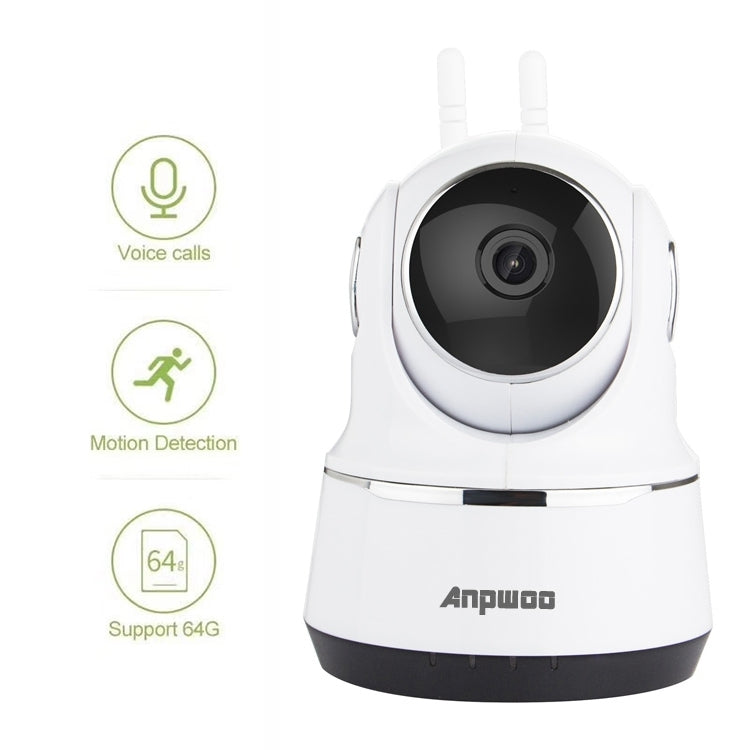 Anpwoo Guardian 2.0MP 1080P 1/3 นิ้วกล้อง IP CMOS HD WiFi รองรับการตรวจจับการเคลื่อนไหว / การมองเห็นตอนกลางคืน, Guardian White
